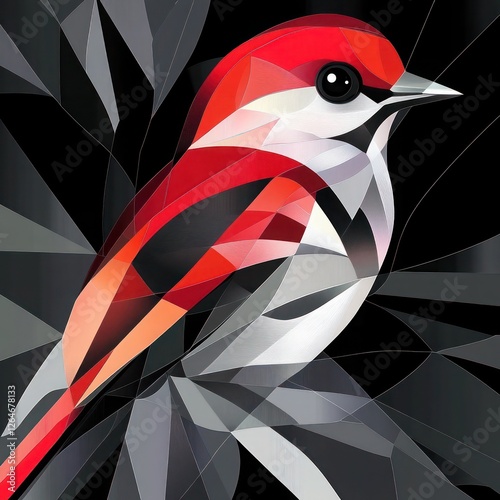 vector illustration of an abstract bird