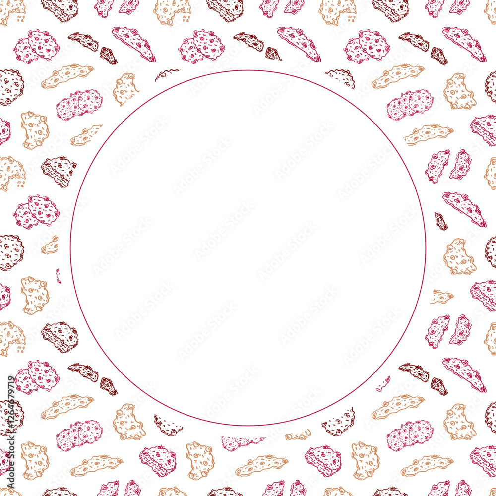 chocolate chip cookies frame. doodle chocolate cookies circle frame. hand drawn cookies frame background. chocolate cookies background chocolate chip cookies frame. doodle chocolate cookies circle frame. hand drawn cookies frame background. chocolate cookies background