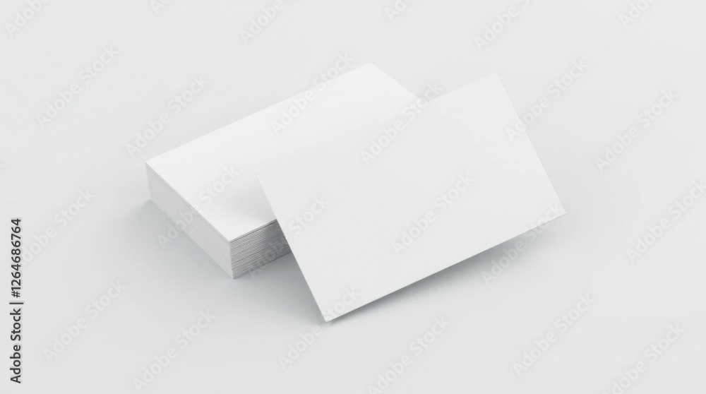 Stack of Blank White Business Cards Stack of Blank White Business Cards