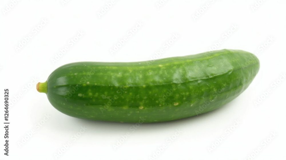 Fresh Green Cucumber Isolated on White Background Fresh Green Cucumber Isolated on White Background