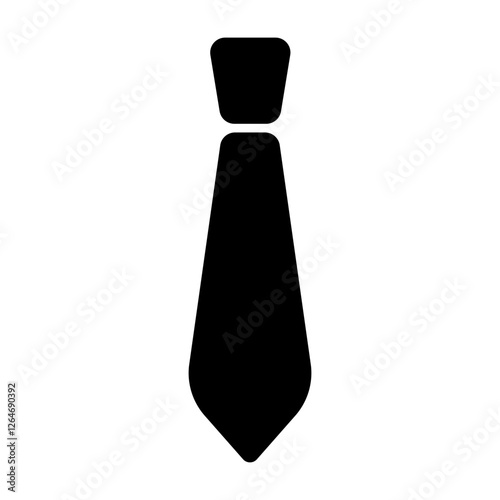 Black silhouette necktie, tie neckwear business professional formal fashion accessory