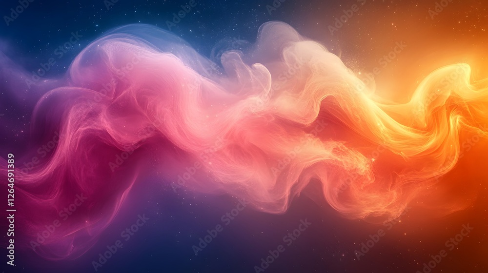 Fototapeta premium Nebulous aurora of vibrant cosmic energies in a galaxy far away