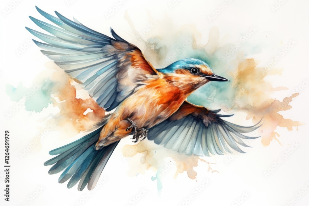 Fototapeta premium Flying bird animal hummingbird.