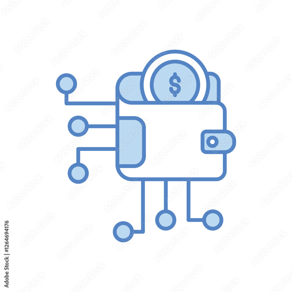 Digital Wallet vector icon Digital Wallet vector icon
