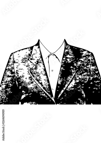 Headless Suit Illustration – Abstract Business Concept