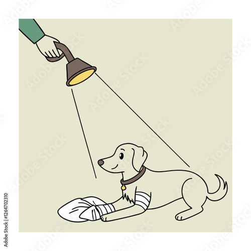 Animal rescue themed vector illustrations.