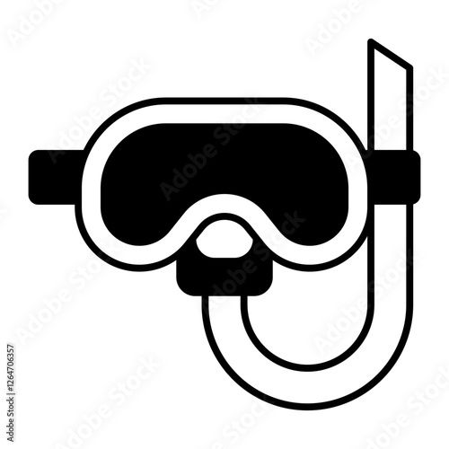 Diving Mask black icon