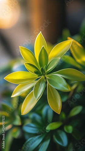 Green leaves with hints of yellow in a lush garden setting during daylight hours