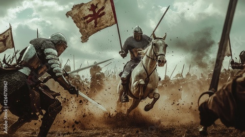Medieval Battle , Knights in Armored Combat