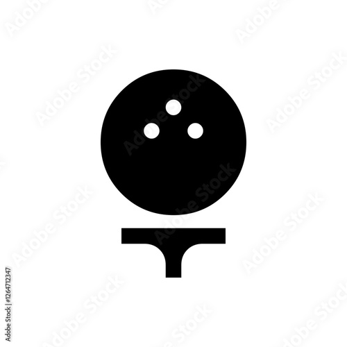 Bowling Ball on Tee
