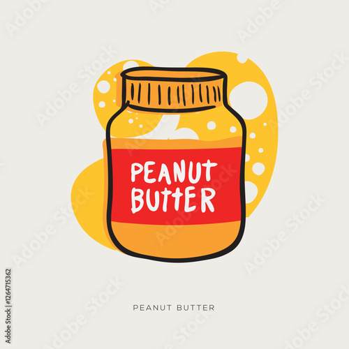 Peanut Butter, freehand-style drawing in Doodle style.