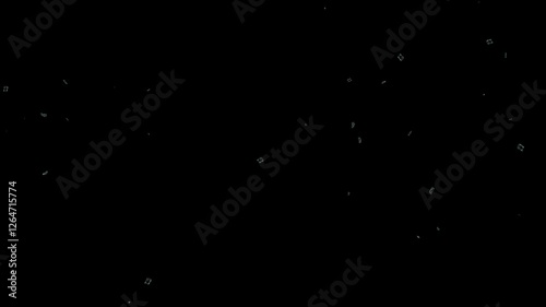 Ice explosion on a black background. Shards of ice flying in different directions.