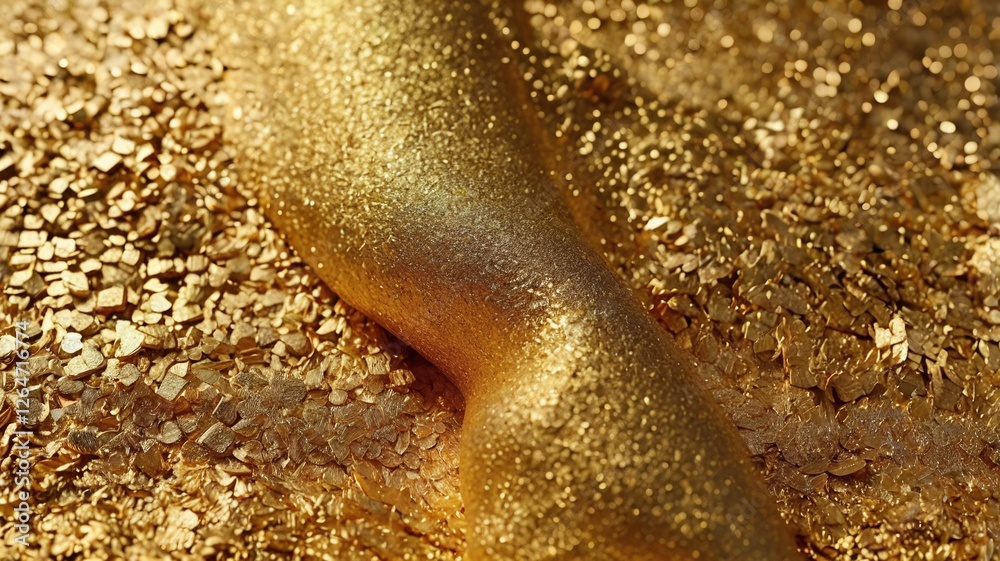 Fototapeta premium Gold seamless pattern, golden texture, yellow soft gold glitter background, Gold foil seamless pattern, golden glitter texture luxury wallpaper Gold stage scene with glitter effects decoration supply