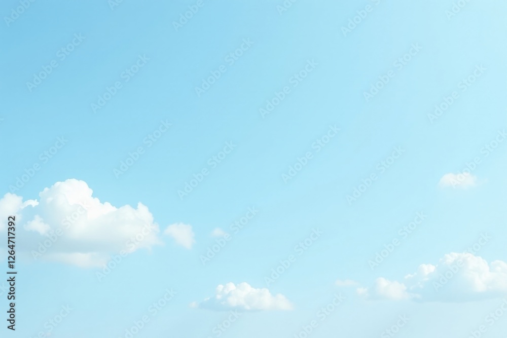 Serene Pastel Sky Soft White Cumulus Clouds Drifting Across a Pale Blue Canvas Serene Pastel Sky Soft White Cumulus Clouds Drifting Across a Pale Blue Canvas