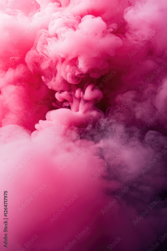 Fototapeta premium Pink Cloud Smoke Close Up