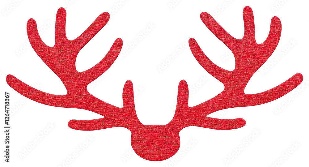 Fototapeta premium Illustration of Red Deer Antlers Isolated On Transparent Background Decoration And Wildlife
