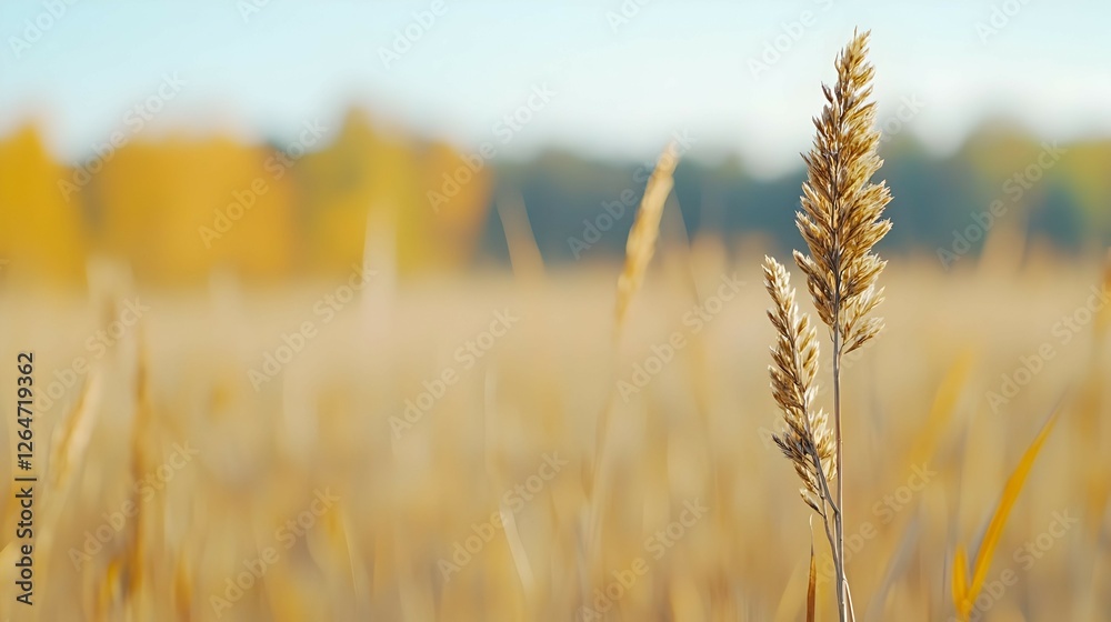 Fototapeta premium Golden Grass in Autumn Field