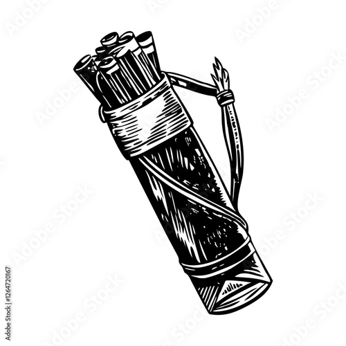 Arrows quiver vintage style illustration