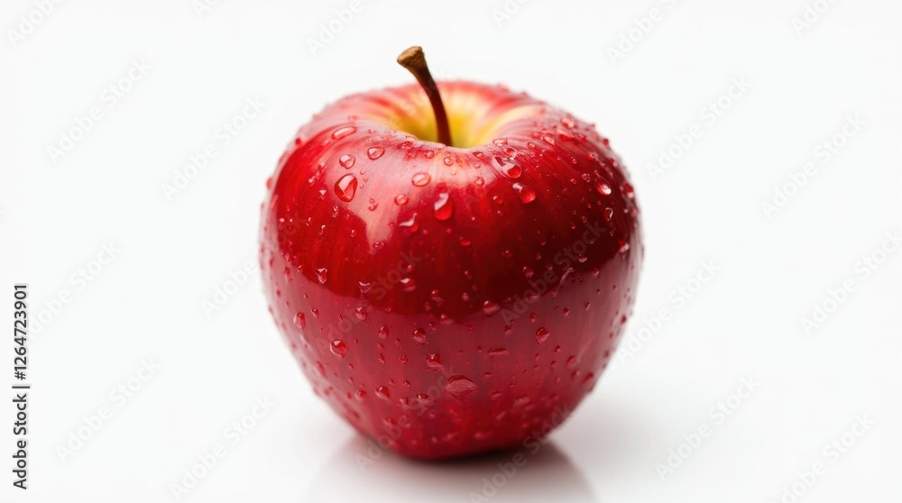 Red Apple with Water Droplets Red Apple with Water Droplets