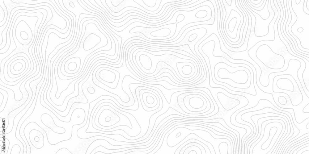 Geography landscape Topo contour map on white background, Topographic contour lines. Seamless pattern with lines Topographic map. Geographic mountain relief diagram line wave carve design.
Geography landscape Topo contour map on white background, Topographic contour lines. Seamless pattern with lines Topographic map. Geographic mountain relief diagram line wave carve design.