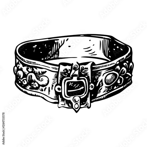 Vintage illustration of an ornate belt