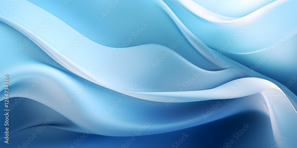 Obraz premium Abstract blue waves flow, digital backdrop, website design