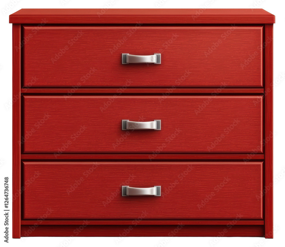 Mahogany Wooden Chest of Drawers with Silver Handles and Transparent Background Mahogany Wooden Chest of Drawers with Silver Handles and Transparent Background