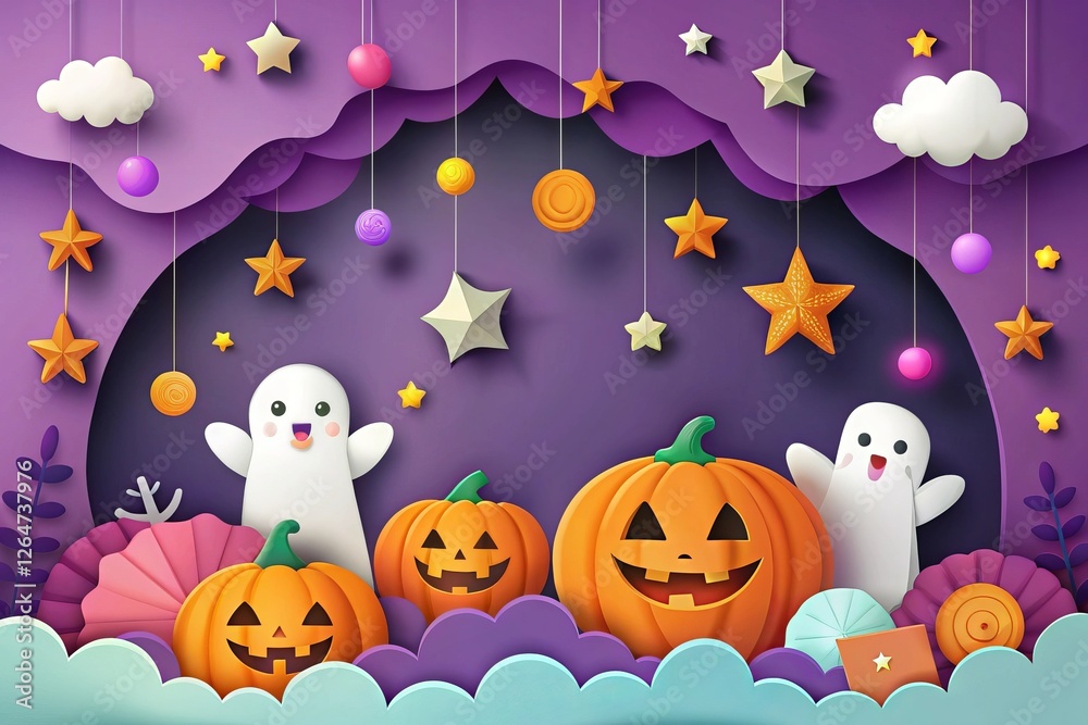 Pumpkin zombie Rising Out Of A Graveyard cemetery and church In Spooky scary dark Night full moon bats on tree. Holiday event halloween banner background concept. Pumpkin zombie Rising Out Of A Graveyard cemetery and church In Spooky scary dark Night full moon bats on tree. Holiday event halloween banner background concept.