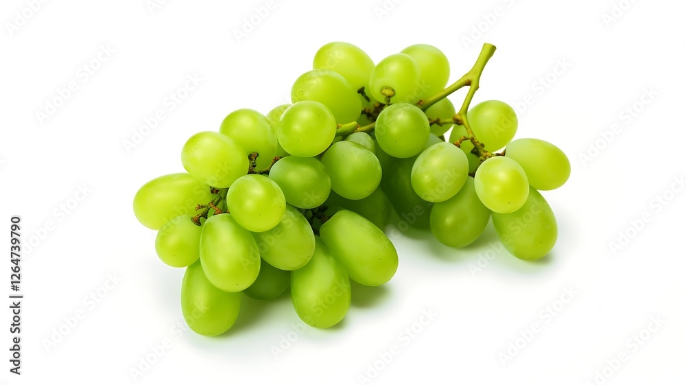 Green grapes on white background, Fresh Green grapes Green grapes on white background, Fresh Green grapes