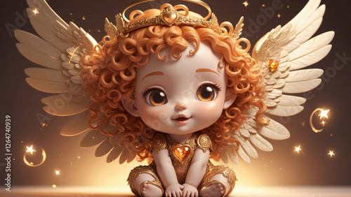 Fantasy character, cute magical angel