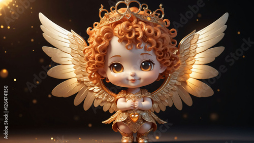 Fantasy character, cute magical angel