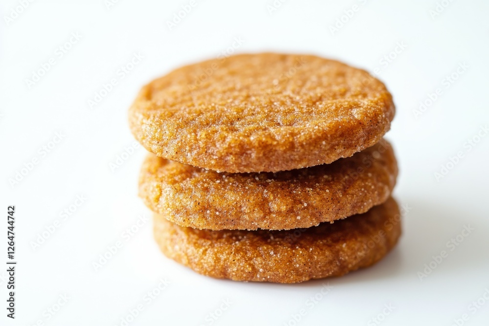 Ginger Snap. Delicious and Healthy Ginger Snaps on White Background Ginger Snap. Delicious and Healthy Ginger Snaps on White Background