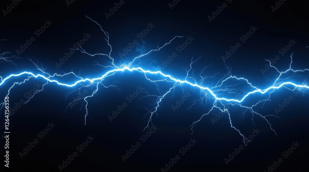 Bold Lightning Crack Pattern on Jet Black Background Bold Lightning Crack Pattern on Jet Black Background