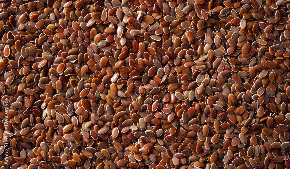 Obraz premium The texture of granulated flax seeds forms an attractive pattern on the background.