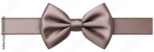 Satin Bow Tie Accessory on Transparent Background for Formal Attire and Celebrations