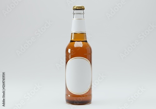 Beer Bottle Mockup Blank Label Design Template