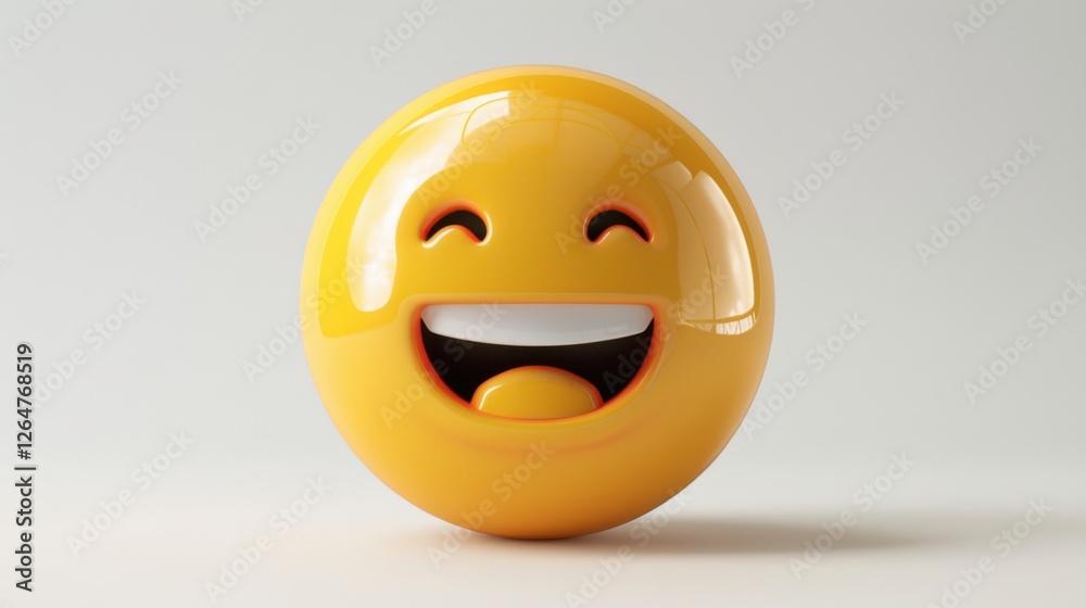 3D realistic emoji from an elevated and diagonal perspective, capturing detailed textures and expressions on a white background 3D realistic emoji from an elevated and diagonal perspective, capturing detailed textures and expressions on a white background