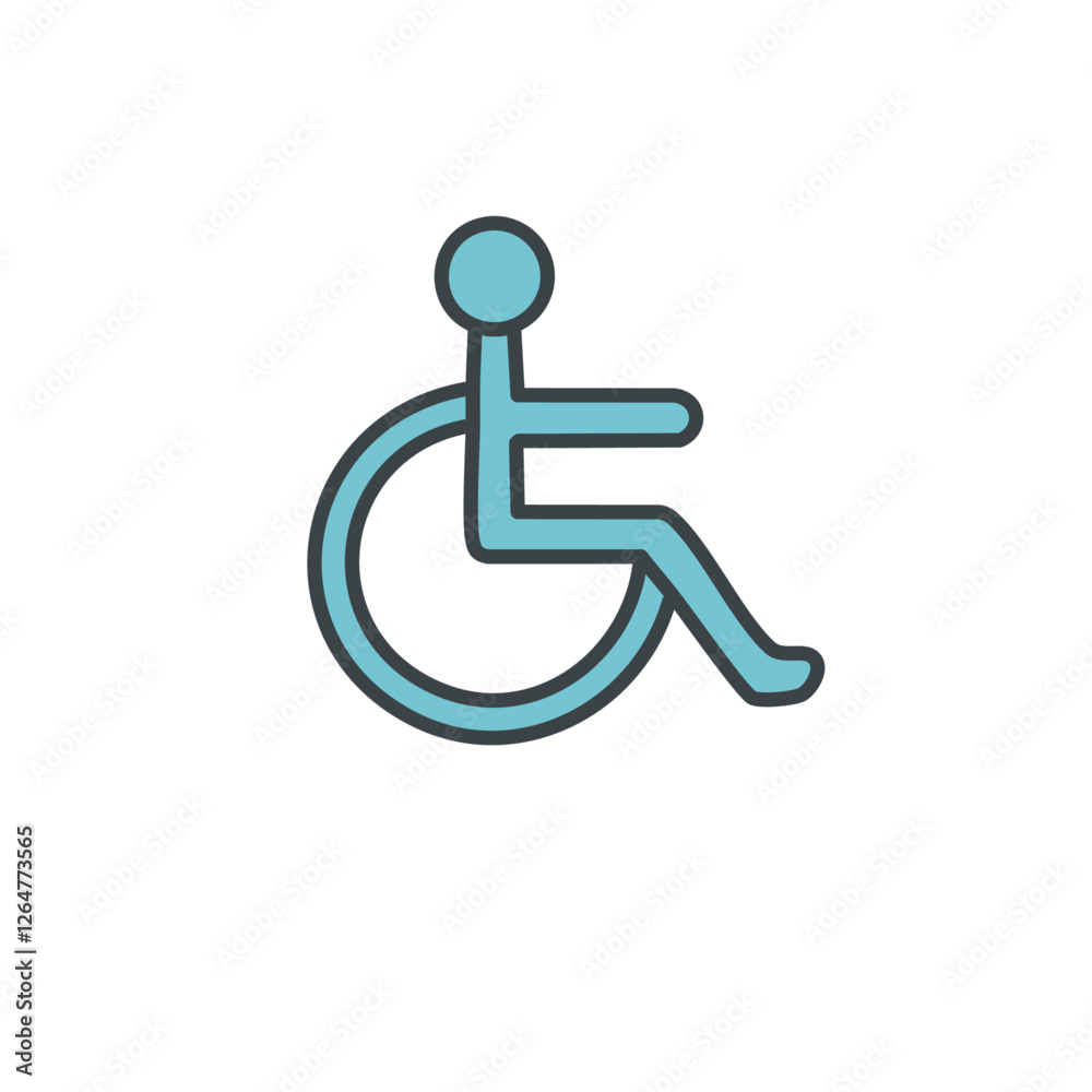handicap icon isolated on white vector design handicap icon isolated on white vector design