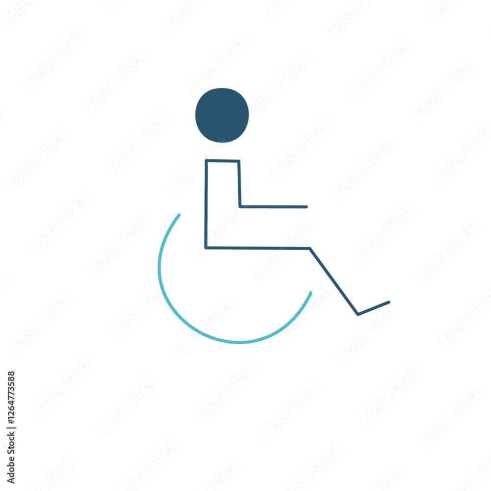 handicap icon isolated on white vector design handicap icon isolated on white vector design