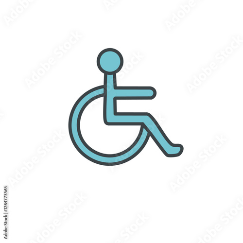 handicap icon isolated on white vector design