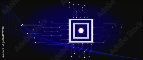 Abstract futuristic circuit board, Illustration high computer digital technology