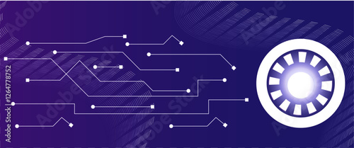 Abstract futuristic circuit board, Illustration high computer digital technology