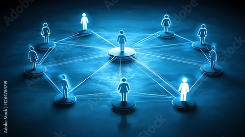 Digital transformation depicted as a minimalist grid, glowing lines and business symbols connected by data streams, soft and warm light illuminating the connections, monochromatic background