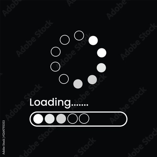 loading icon vector design balk becground

