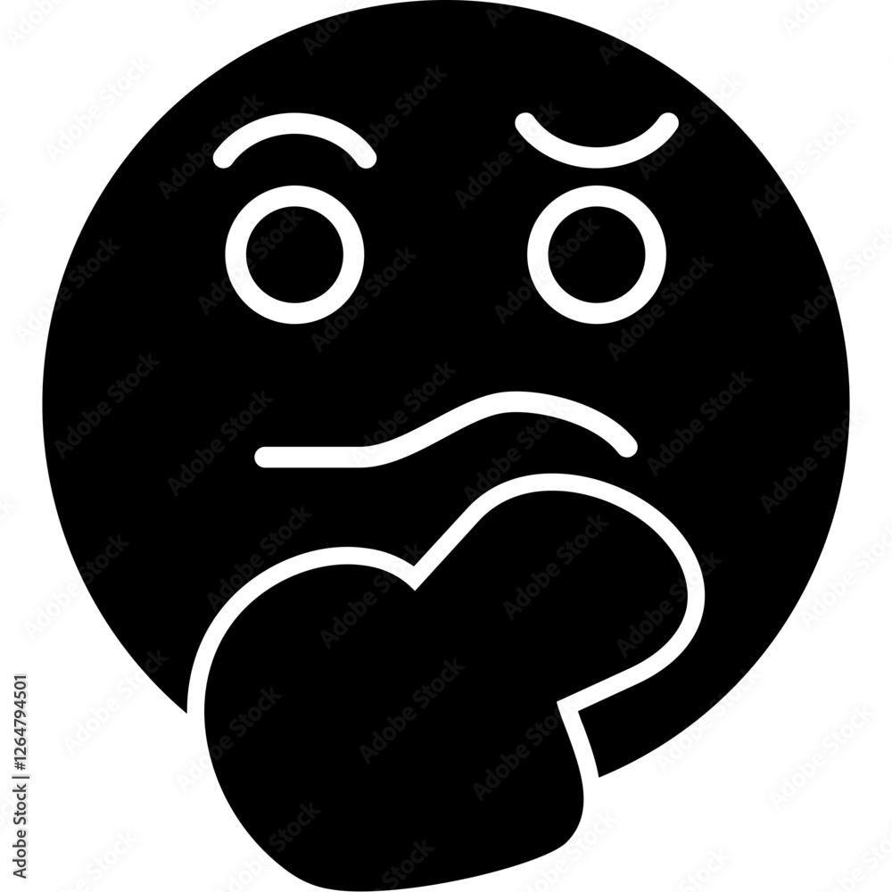 Obraz premium Thinking Emoji Icon