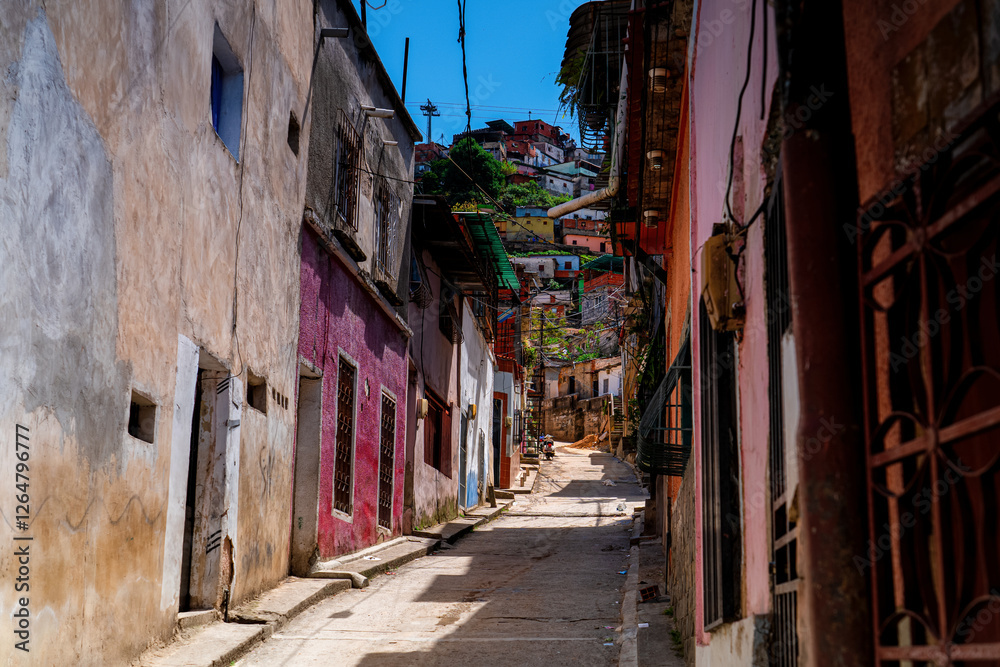 Fototapeta premium Caracas city, Venezuela, Barrios. Cityscape.