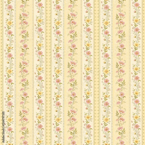 Yellow seamless floral pattern for textile,wallpaper and digital papers
