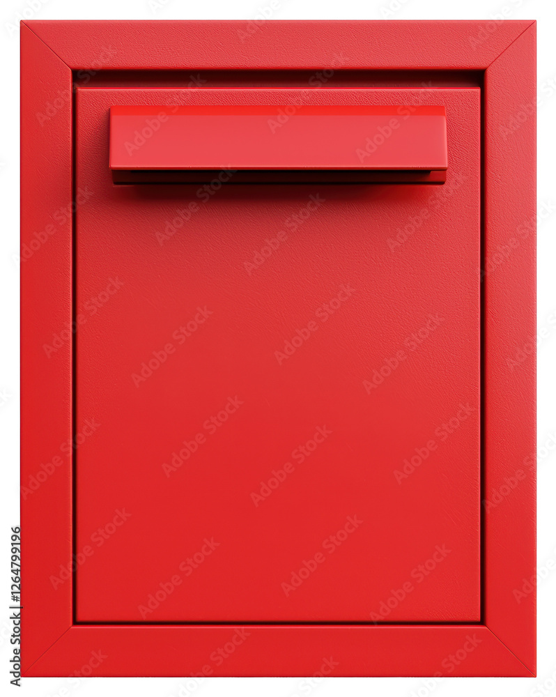 Vibrant Red Metal Rectangular Structure Against a Transparent Background with Isolated Design Vibrant Red Metal Rectangular Structure Against a Transparent Background with Isolated Design
