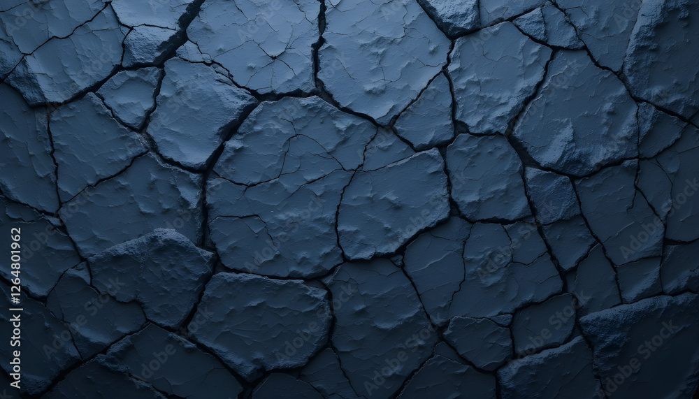 Deep Blue Cracked Earth Texture Background Deep Blue Cracked Earth Texture Background
