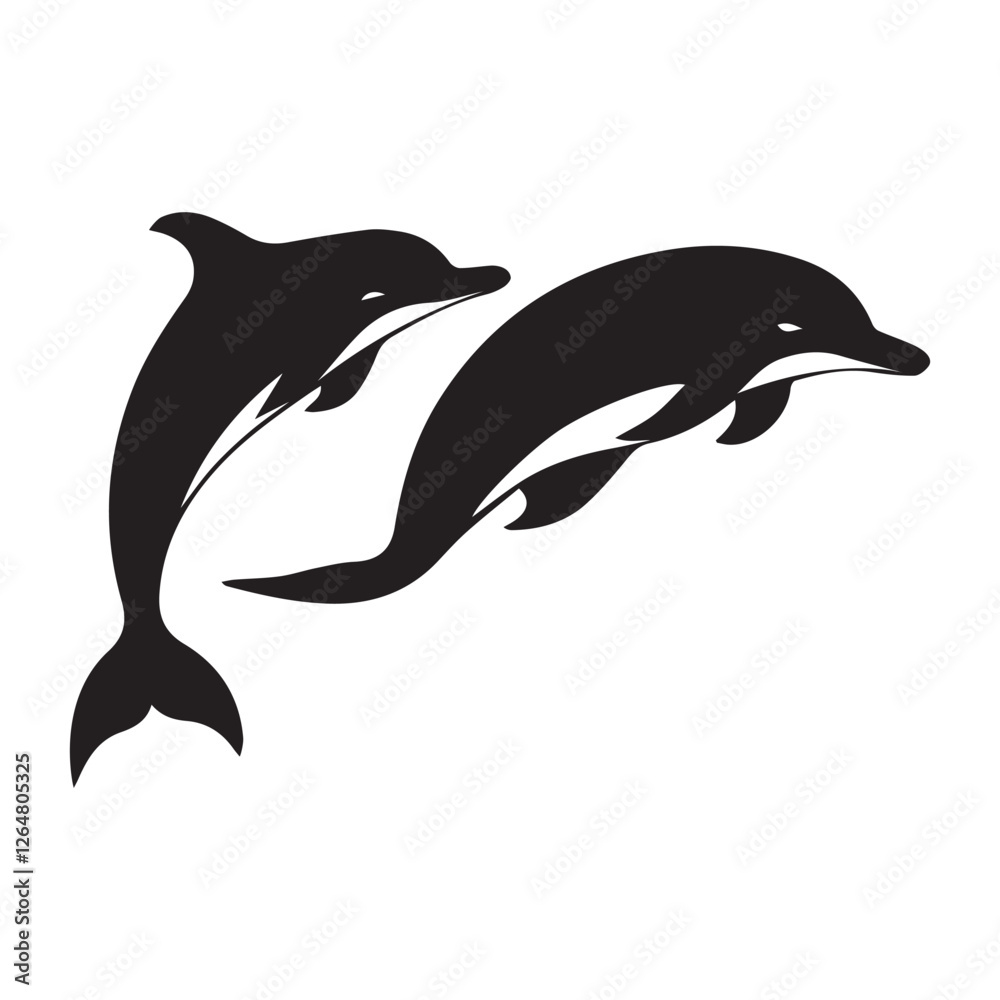 Fototapeta premium dolphin isolated on white background